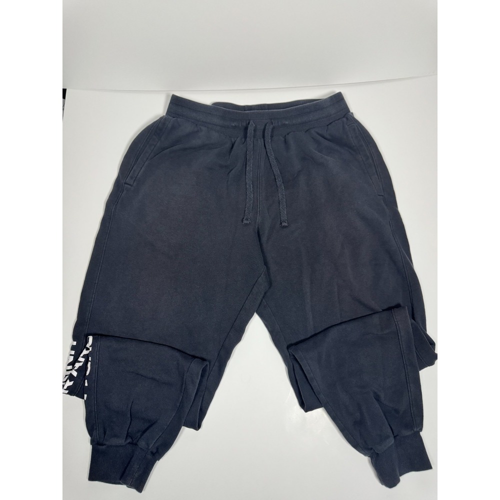 Under Armour ColdGear Sweatpants Mens L Navy Blue Spellout Logo Loose Fit Jogger